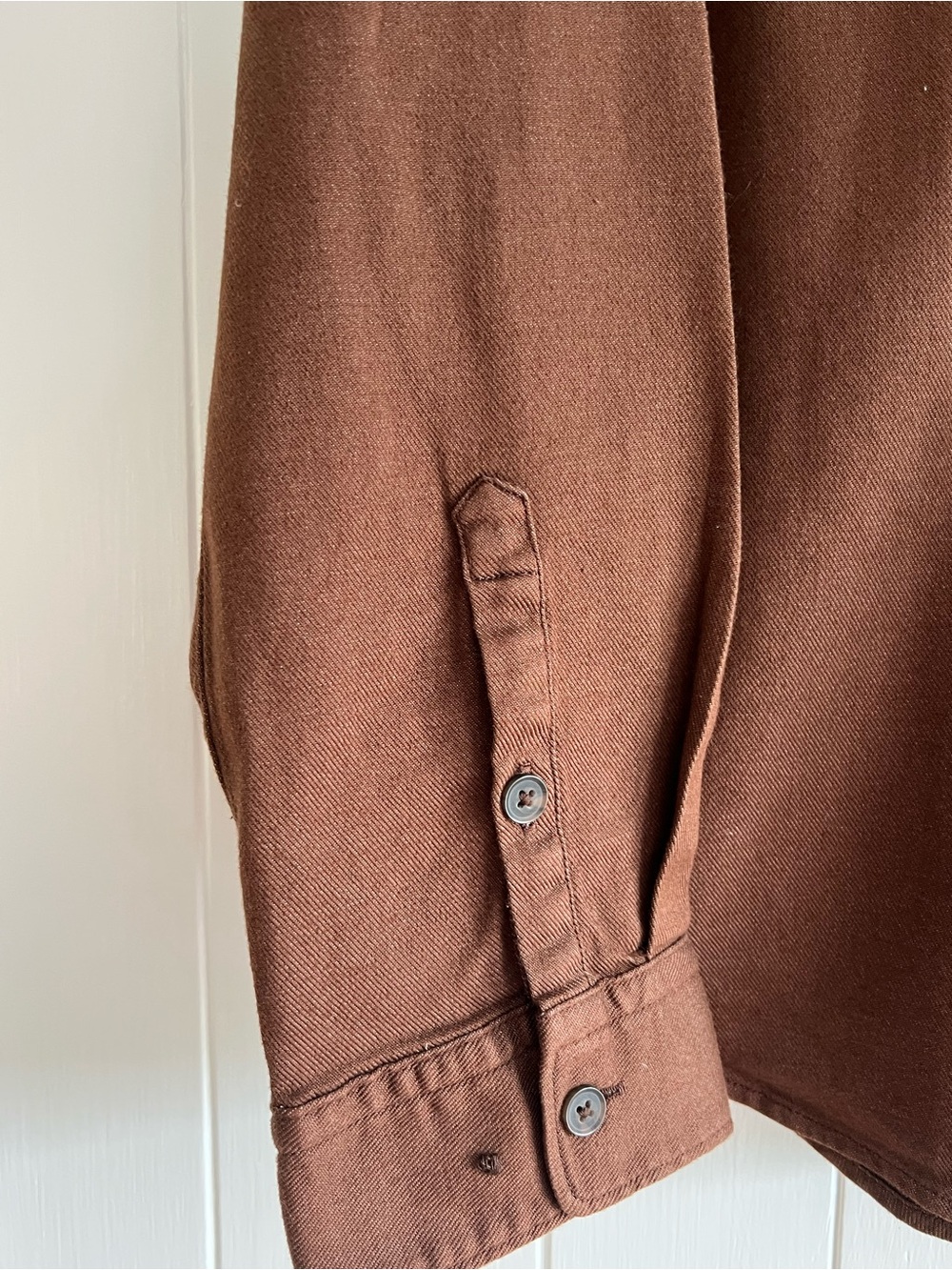 Express Men's Copper/Brown Button Front Shirt - Picture 3 of 6
